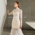 Long Sleeve Lace Dress White off shoulder mermaid ball gown wedding dress